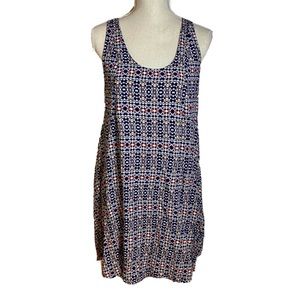 H&M blue geometric print Dress size 12
